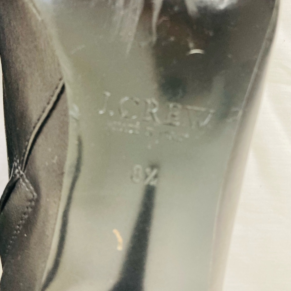 J. Crew made in Italy black leather heeled ankle booties. Size 8.5 - Picture 7 of 8